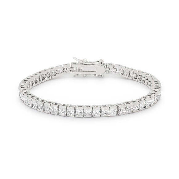 Sapphire Blue Cubic Zirconia Tennis Bracelet
